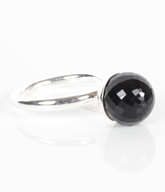 Fingerring i Sterling sølv med sort Onyx